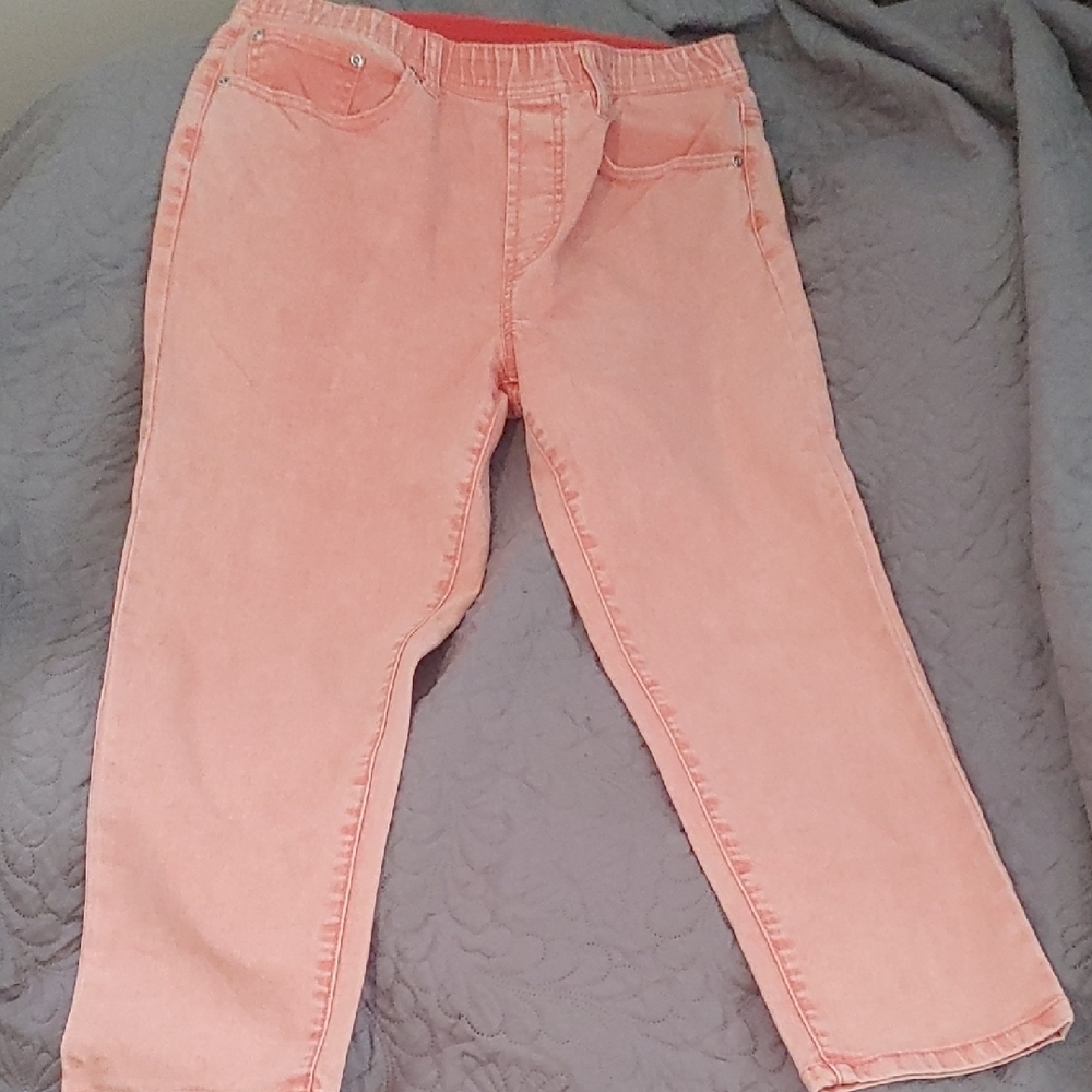 Diane Gilman (DG2) Coral Jeans Sz Med